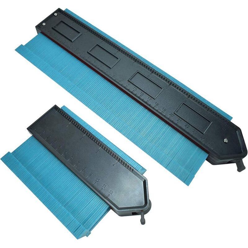 2 Stück Verriegelbare Konturkopierer (12 Cm & 25 Cm) Schablonenwerkzeug Für Präzises Kopieren Unregelmäßiger Und Sperriger Formen - Formrahmen-profil-lehre (grün)