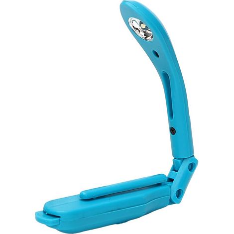 Faltbare Batteriebetriebene Leselampe, Verstellbar (blau)