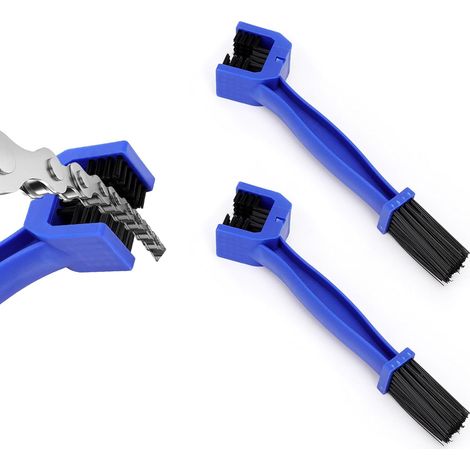 Set Aus 2 Universellen Reinigungsbürsten Für Fahrrad- Oder Motorradketten, Für Mountainbikes Und Motorräder (blau)