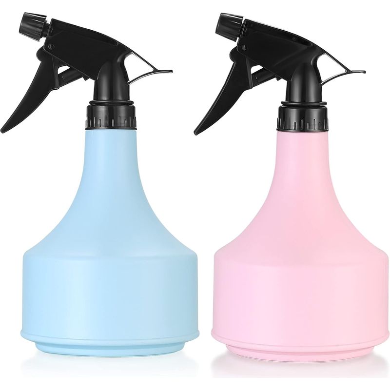 2 Stück Leere Sprühflaschen, 500ml Plastik-sprühflaschen, Leere Sprayflasche, Nachfüllbare Wasservernebler Mit Pumpe, Sprühgerät Für Pflanzen, Garten, Küche, Innenbereich - Rosa+blau