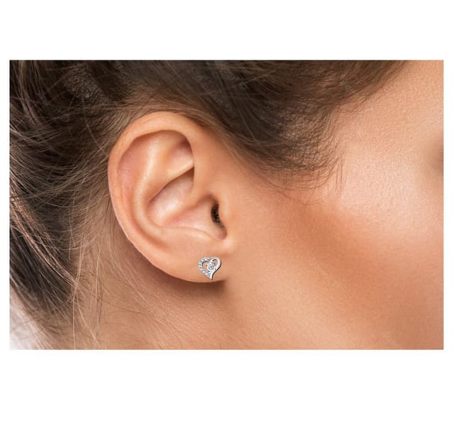 Limana Paar Ohrstecker echt 925 Silber gold rosegold Herz Ohrringe Herzohrringe für jeden Tag (inkl. Geschenkdose), Liebesgeschenk Liebe Geschenk für Frauen Damen Ehefrau Freundin Mutter