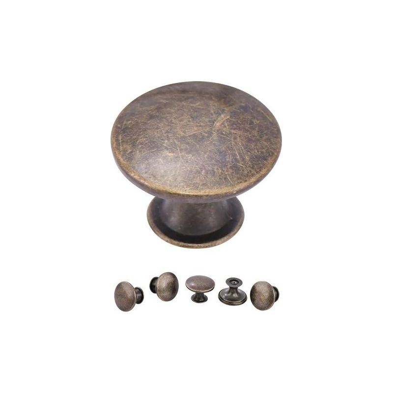 Metall-schubladengriffe Für Schränke, Runde Schrankgriffe, Runde Metall-türknöpfe Aus Edelstahl Für Schränke Und Schubladen (10 Stück, Bronze)