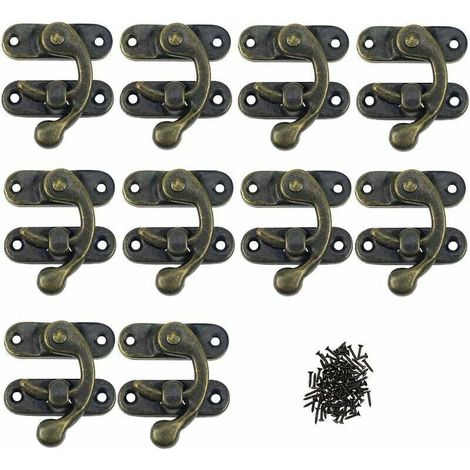Albumverschluss Scrapbooking 12er-pack Robuste Metall-scharniere Antike Kleine Holzkisten Verschlüsse Für Schmuckkästchen Ästhetische Verschlüsse