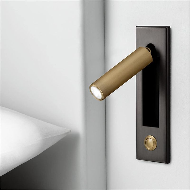 Bronze Leselampen, Wandleuchte Mit Leselicht Für Kopfteil, Einbauleselampe Mit Druckschalter, Wandlampen Für Schlafzimmer