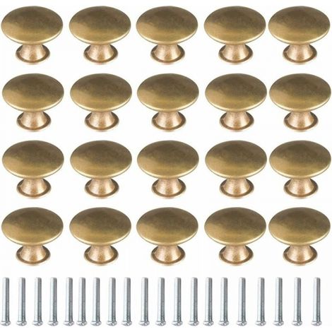 20 Stück Vintage Messingknöpfe Möbelgriffe Türgriffe Schubladengriffe Vintage Möbelgriffe Schubladen Schrank Küchenschrank Möbelgriffe