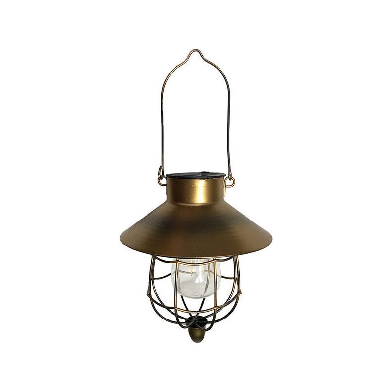 Vintage Solarleuchte Aus Metall Für Den Außenbereich, Solare Gartenlampe Mit Warmen Led-lichtern Für Garten, Hof, Terrasse, Baumdekoration, Solarbeleuchtung, Bronze