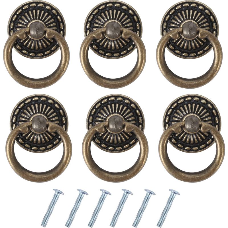 6 Stück Vintage Möbelgriffe, Antike Schubladengriffe, Türgriffe Aus Bronze Für Möbel, Schränke, Kommoden, Türen Und Schranktüren
