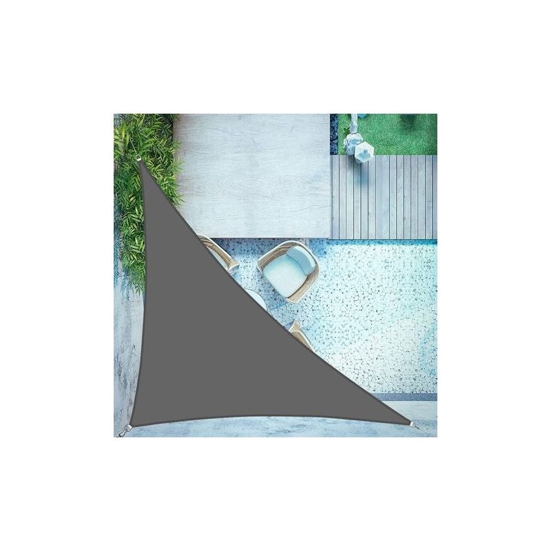 Dreieckiges Sonnensegel 3x3x4,3 M, Wasserdichtes Pes-schattentuch, 95 % Uv-schutz, Für Garten, Terrasse Und Außenbereich, Holzkohlefarben