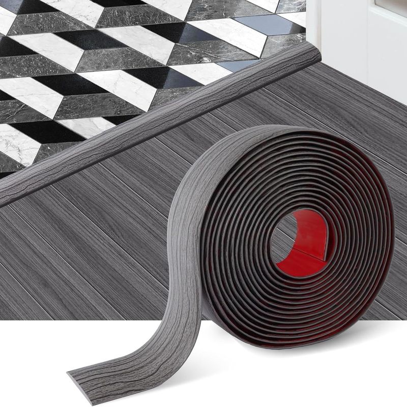 3 M Bodenübergangsstreifen, Selbstklebend Und Ablösbar, Aus Vinyl, Für Bodenverbindungen (dunkelgrau)