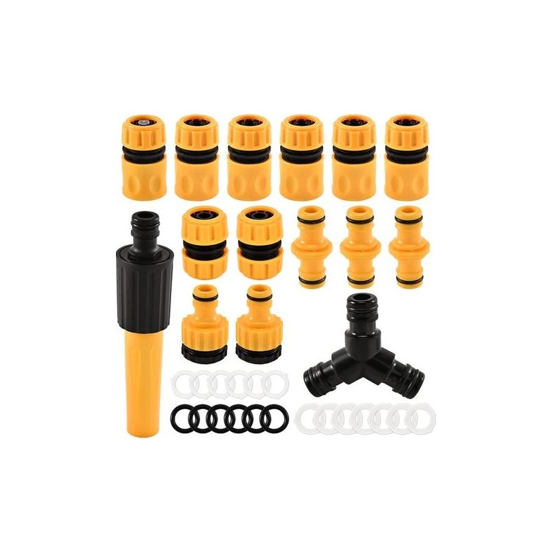 Gartenschlauchanschluss 13 Mm, Schlauchadapter-set Aus Verstärktem Abs-material, Gartenschlauchzubehör Schnellkupplung