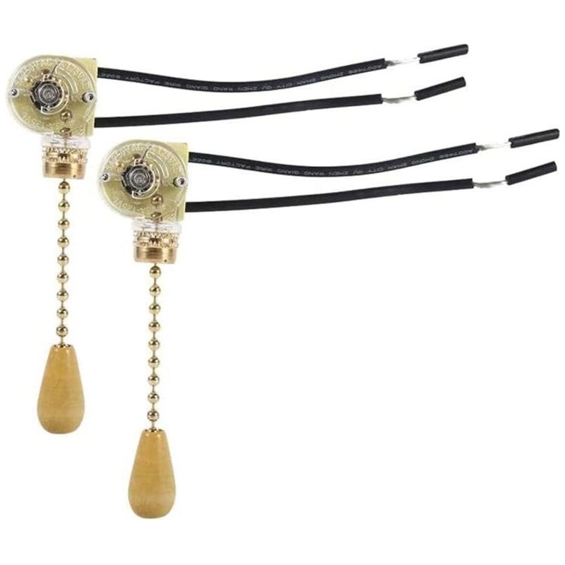 Zugkettenschalter Für Deckenventilator – Langlebiges Material – Ersatz Für Wandleuchten Und Lampen – 2er-pack