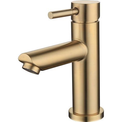 Einhebel-waschbeckenmischer, Edelstahl, Höhe: 16 Cm, Gold
