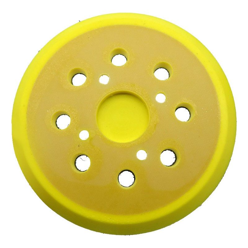 1 Stück 125 Mm Schleifteller, Runde Schleifscheiben Mit 8 Löchern, Pu-pad, Für Schwingschleifer, Flexibler Schleifteller Zum Ersetzen (gelb)