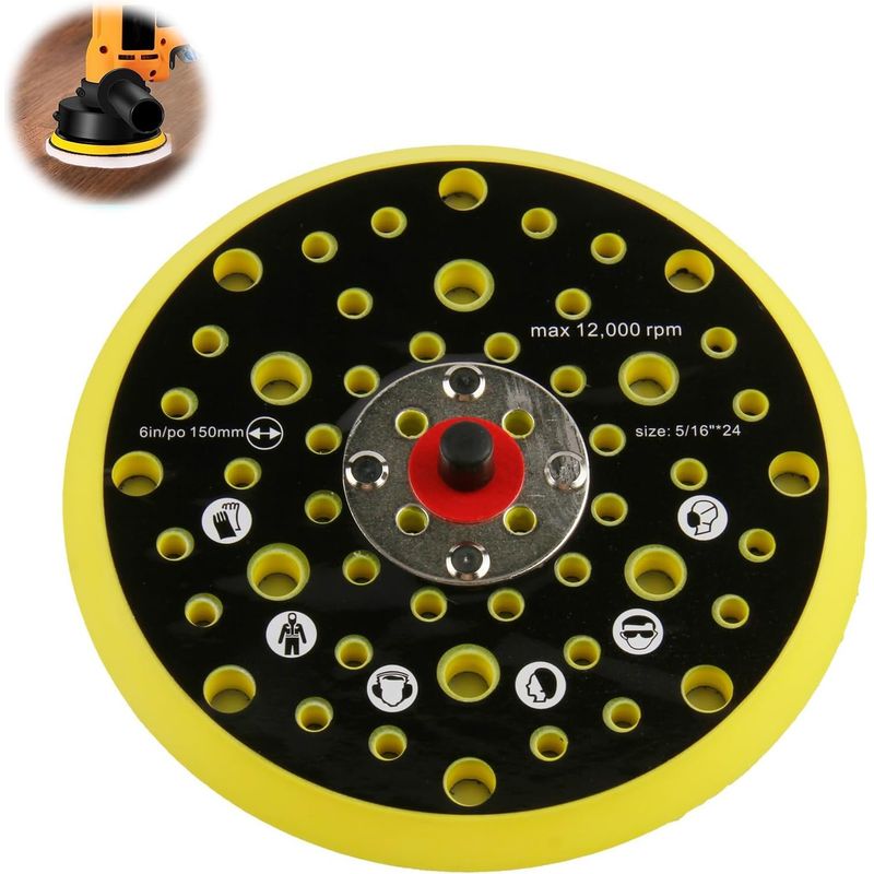 Schleifteller Mit 52 Löchern, Schleifpad 150 Mm, Schleifscheiben Für Mirka Ceros Deros Mit 5/16-zoll-gewinde, 150 Mm, 52 Löcher, Schleifbasis, Stützteller, Adapterkit
