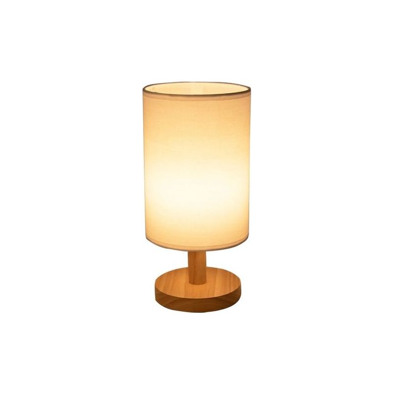 Klassische Holz-schreibtischlampe, Augenschutz, Usb-aufladbar, Zylindrische Form, Leuchte