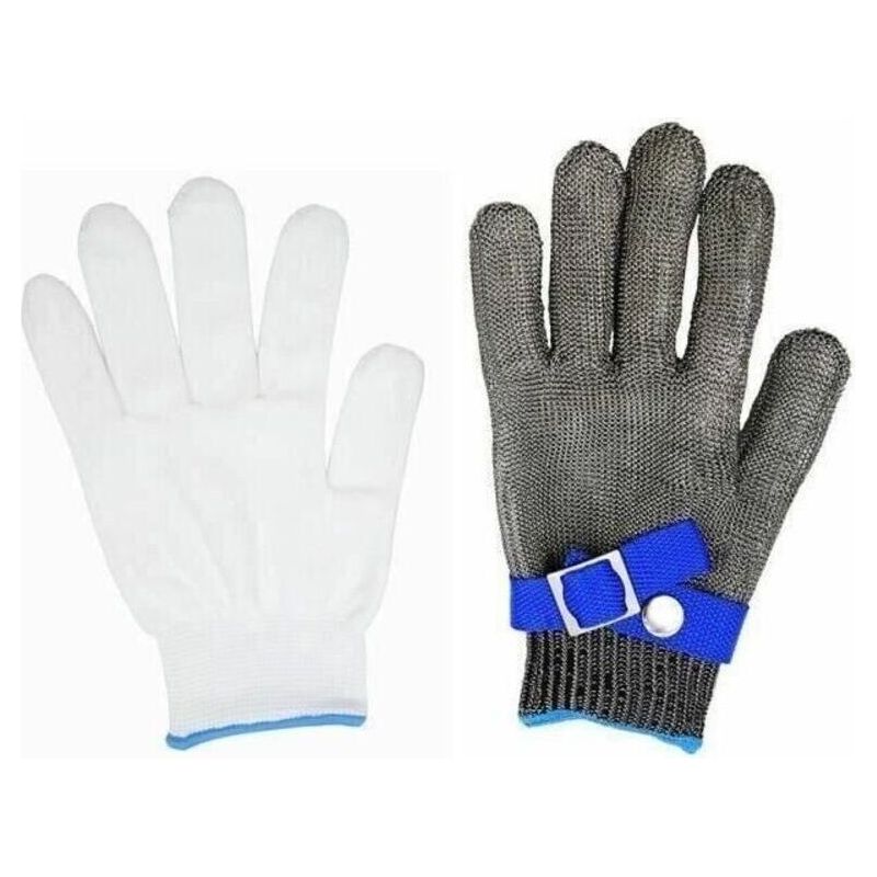 Schlachtermesser-handschuh Aus Edelstahl-kettenhemd, Schnittfest, Hochleistungs-schutzstufe 5, Größe L (kein Paar)