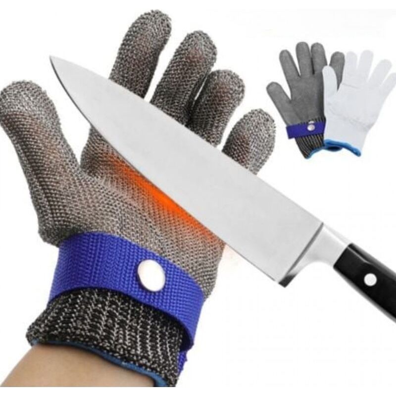 Schnittfeste Handschuhe, Fleischermesser-handschuhe Aus Edelstahl 316l, Schutzklasse 5, Arbeitshandschuh Gl09 Xl (ein Handschuh)