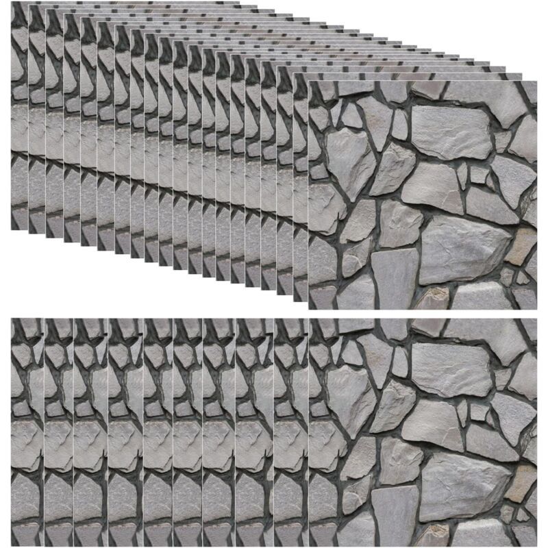 30 Stück 3d Ziegelstein Wandtapete, 30 X 30 Cm Selbstklebende Steinwandfliesen, Pvc Klebewandplatten, 3d Wandpaneele, Dekorative Wandverkleidungspaneele
