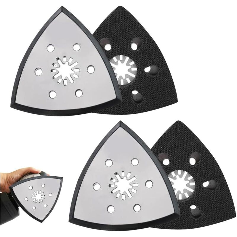 Dreieck-schleifplatte, 4er-pack Dreieckiger Schleifblätter Mit 6 Löchern, 93 Mm, Dreiecks-schleifer-zubehör Für Holz, Hartplastik, Metall, Zum Schleifen Oder Polieren