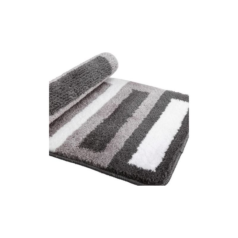 Rutschfester Badteppich Küchenteppich Weicher Badezimmer-teppich Duschvorleger Aus Weicher Mikrofaser, Schnelltrocknend, Wasserabsorbierend, Maschinenwaschbar – 40 X 60 Cm (grau)