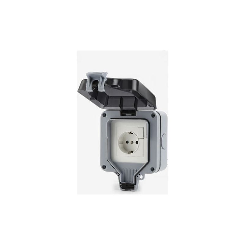 Wasserdichte Steckdose Ip66 Mit Schalter Und Wasserdichter Abzweigdose, Externe Staubdichte Wandsteckdose Für Küche, Badezimmer, Garage, Pool Und Garten