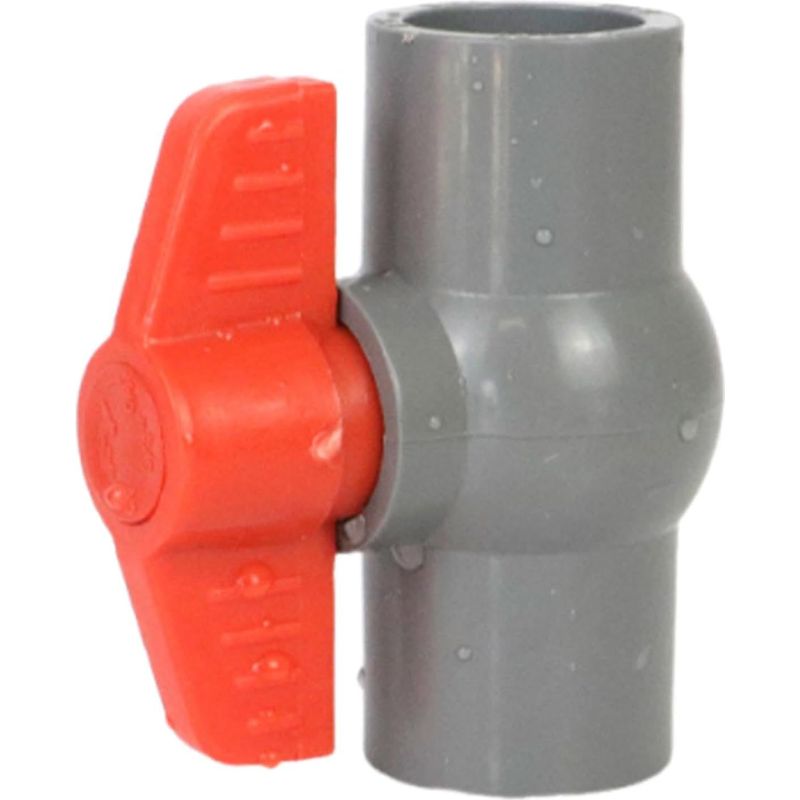 Pvc-kugelventil, Rohrleitungsanschluss, Kompakte Bauart, Absperrventil Für Kaltwasserleitungen (grau 50mm)