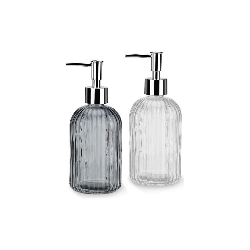 Flüssigseifenspender, 2er-set Glas-seifenspender Mit Handpumpe, Nachfüllbarer Spender Für Badezimmer Und Küche
