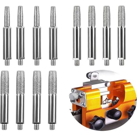 Schleifstein Für Kettensäge, 12-teiliges Diamant-schärfset Für Kettensägen Mit Hoher Härte (4 Mm, 4,8 Mm, 5,5 Mm)
