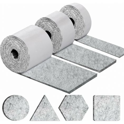 Selbstklebende Möbelgleiter, Stuhl- Und Möbelgleiter 3 Rollen (100x10cm+100x5cm+100x2cm), 5mm Dicke Filzgleiter Für Stühle