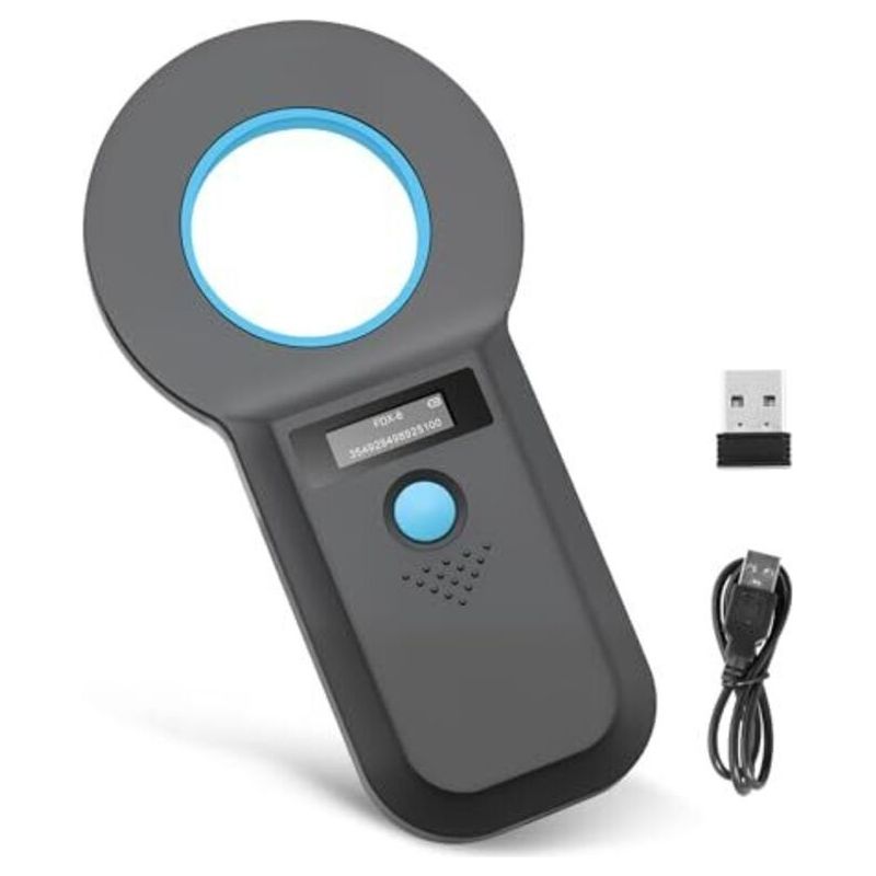 Identifikationsleser Für Tiere, Bluetooth-chip-leser, Rfid-mikrochip-leser 134,2 Khz/125 Khz Mit Hellem Oled-bildschirm, Speicherkapazität Für 128 Tags, Konfo