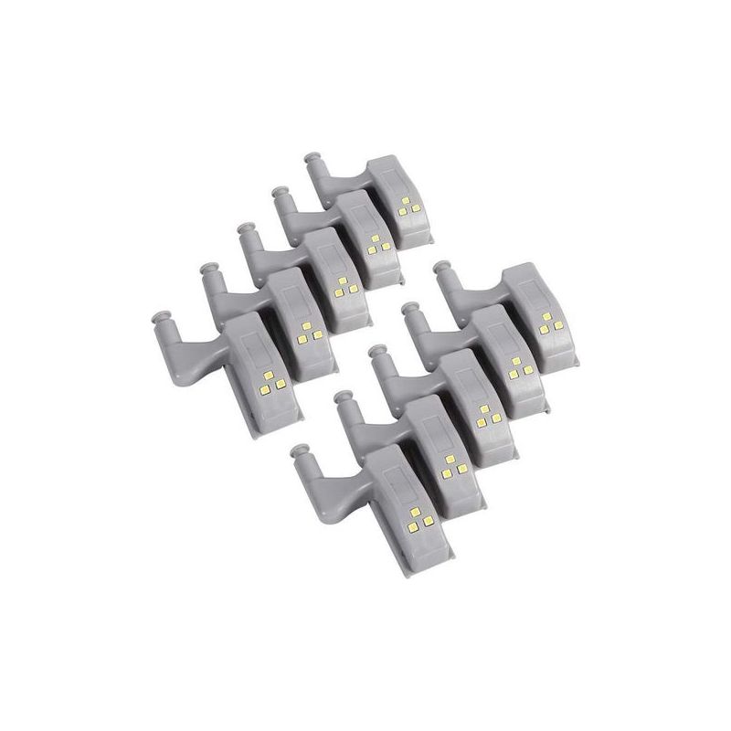 10 Stück Universal-led-scharnierleuchten, Wandleuchten Led, Nachtlicht Scharnierlampe, Einbauleuchte Beleuchtung (kaltweiß)