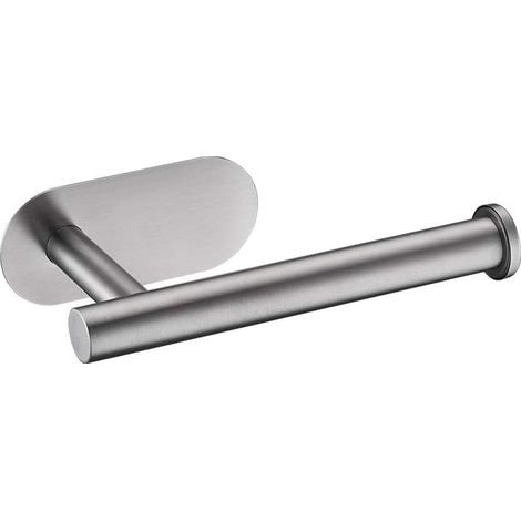 M34052, Toilettenpapierhalter, Wandmontierter Toilettenpapierhalter, 304 Edelstahl Toilettenrollenhalter, Ohne Bohren Selbstklebend Mit 3m-kleber, Grau Einheitsgröße