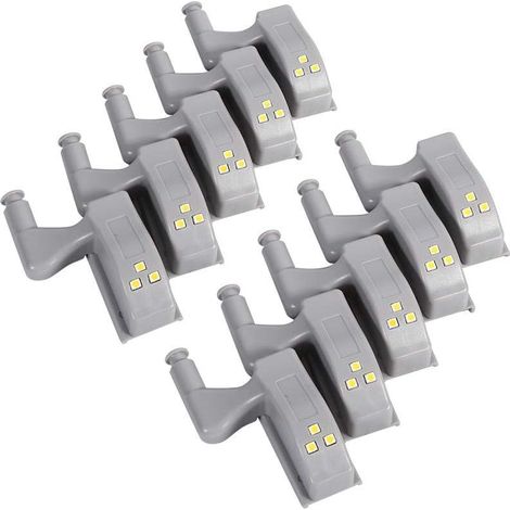 10 Stück Led-scharnier-lichtsensor Für Schrank, Küche, Nachtlampe, Kleiderschrank, Kabinett