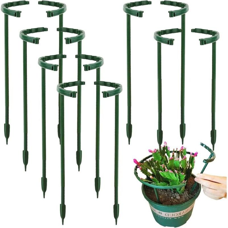 12er-set Halbrunde Pflanzenstützen, Stützringe Für Tomaten, Hortensien Und Zimmerpflanzen, 24 X 14 Cm
