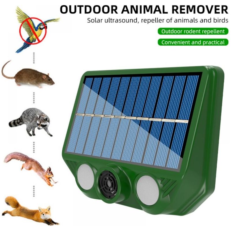 Ultraschall-katzenvertreiber – Solarbetrieb Mit Wiederaufladbarer Batterie – Frequenz 20–36,5 Khz – Ip44 Wasserdicht Für Den Außenbereich