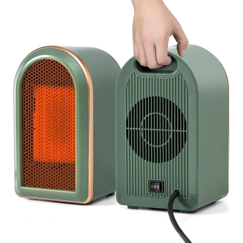 Tragbarer Elektrischer Zusatzheizer, Kleiner Energiesparender Ptc-keramik-heizlüfter, Leiser Kinetischer Heizer 1200w/800w