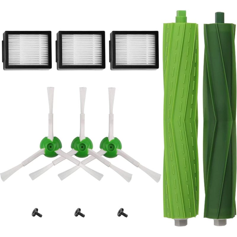Staubsaugerfilter Und -bürsten Set Ersatzteile Kompatibel Mit Roomba Serie I3/i3+/i4/i7/i7+/e5/e6/e7 Guazhuni - Packung Mit Seitenbürsten, Rollen Und Hepa-filtern