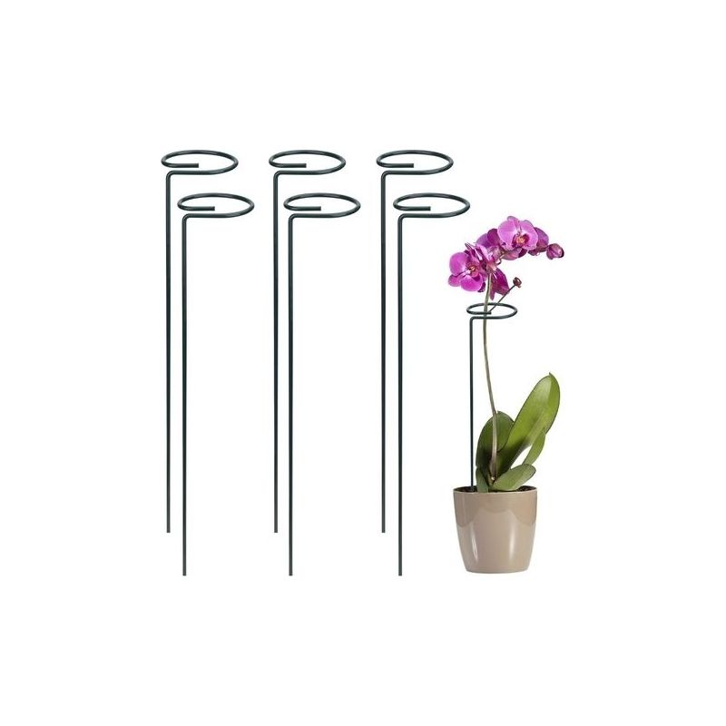 6er-pack Pflanzenstützen, Metallringe Als Rankhilfe Für Gartenpflanzen, Blumen Und Gemüse, 40 Cm