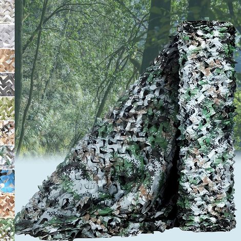 Dicker Tarnnetz, Sonnenschutz, Ideal Für Jagd, Digitale Tarnung, Sichtschutz Und Camping, 4 X 5 M