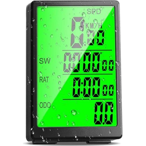 Drahtloser Fahrradcomputer, 31 Funktionen Tachometer, Großes 3-zoll-display, Wasserdichter Drahtloser Fahrradtachometer Mit Automatischer Aktivierung, Tachometer Und Kilometerzähler