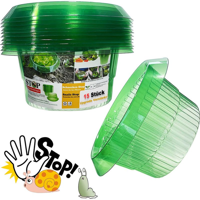 Schneckenschutzkragen Für Salatpflanzen Und Kohlpflanzen, Chemiefreier Schutz Vor Schnecken, Kunststoff-pflanzenschutz Für Salat (15 Stück)