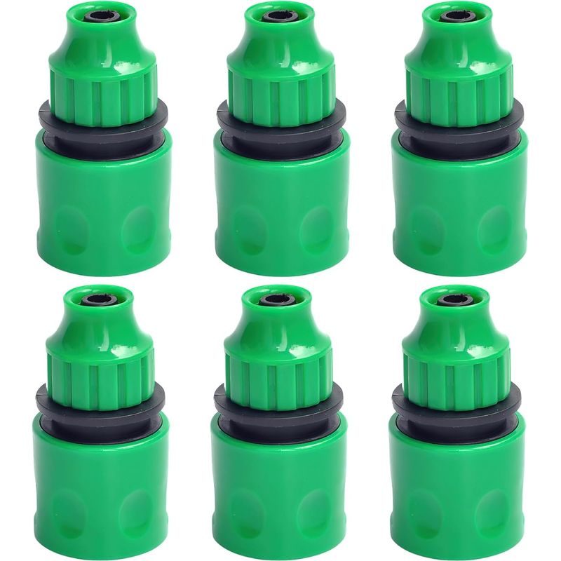 6er-set Kunststoff-schlauchverbinder Für Bewässerung – Gießwasseradapter – Zubehör Für Mikroschläuche 8/12 Mm – Gartenbewässerungssystem (grün)