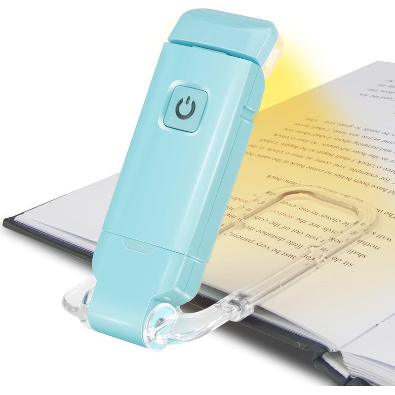Usb-leselampe, Led-leselampen, Wiederaufladbar Mit Leselampe Zum Lesen Im Bett, Klemme, 3 Helligkeitsstufen Einstellbar, Faltbare Mini-klemmlampe, Grün