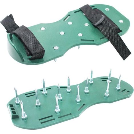 Rasenbelüfter-sandalen, 1 Paar 42 Mm Rasenbelüfter Mit 26 Stollen Und Schlüssel, Verstellbare Rasenschuhe, Zur Verbesserung Der Bodenqualität, Für Rasenbelüftung (grün)
