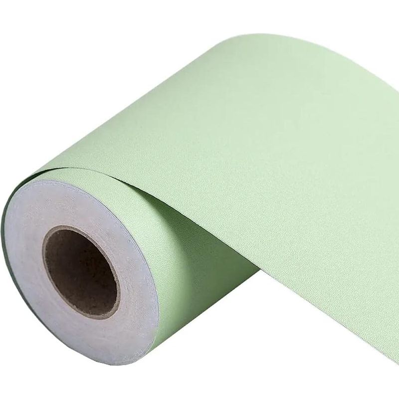 Frises Tapete Hellgrün 10 X 500 Cm Wandzierleiste Selbstklebende Wandaufkleber Klebefolie Pvc-sockelleiste