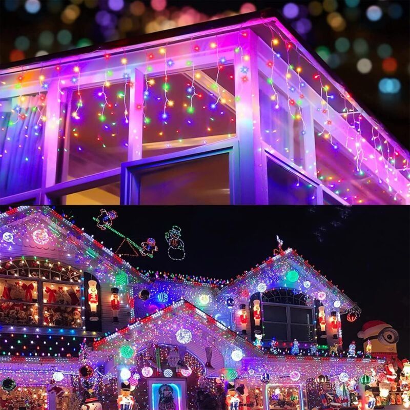 Außen-lichterkette 30m 1200 Led Mehrfarbig – 8 Lichtmodi – Wasserdicht Ip44 – 90% Energieeinsparung – Dekoration Für Hochzeiten Und Feste