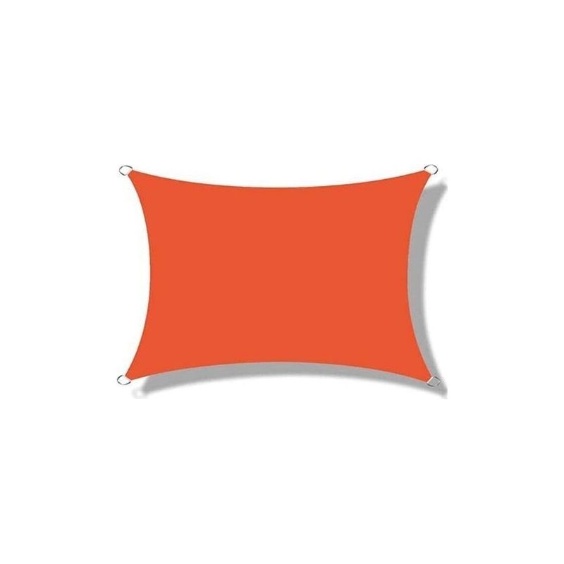 Rechteckiges, Wasserdichtes Schattensegel Aus Voile, 95% Uv-schutz, Winddicht Und Atmungsaktiv, Für Pergola, Terrasse, Balkon Und Garten, Orange, 2x2m