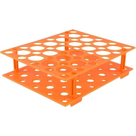 Zentrifugenröhrchenhalter, 50 Löcher Abnehmbarer Zentrifugenröhrchenständer Aus Kunststoff Für 10/15/50 Ml Röhrchen, Orange, 1 Packung