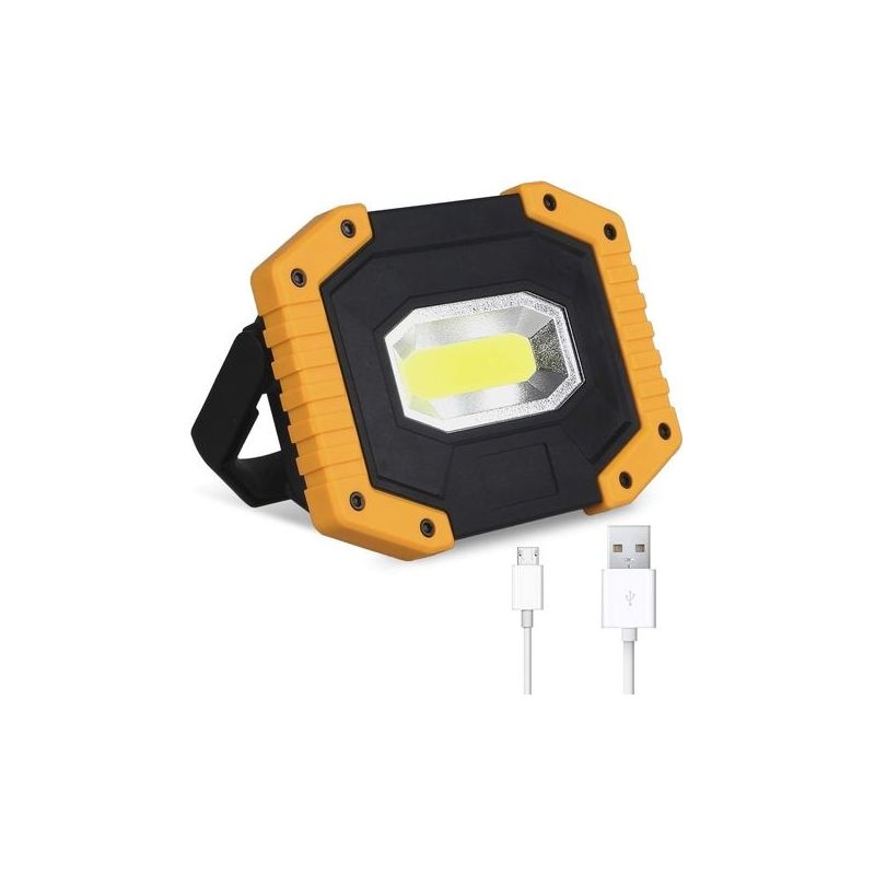 Wiederaufladbares 30w Led-arbeitsscheinwerfer Mit 2 Akkus, 3 Modi, Tragbare Laterne, Usb-led-scheinwerfer Für Camping, Baustelle, Garage, Werkstatt (1 Stück)