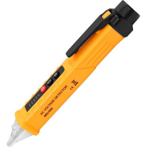 Berührungsloser Spannungsprüfer, Ac-spannungstester 12-1000v Mit Einstellbarer Empfindlichkeit, Taschenlampe Und Akustischem Alarm, Neutral-/phasendrahttest Und Erkennung Von Stromführenden Und Nullle
